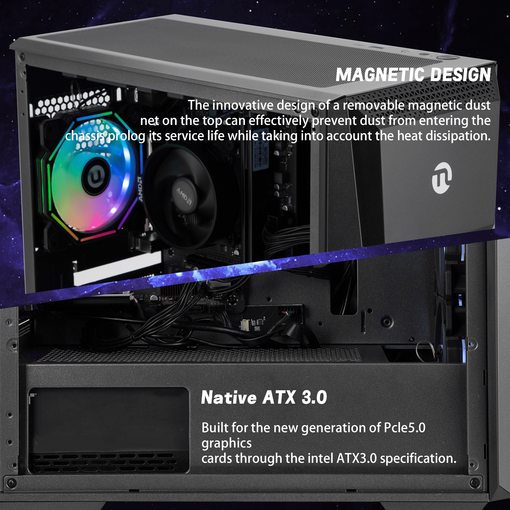 Ningmei Gaming Desktop PC, AMD Ryzen 5 5600GT, AMD Radeon Ningmei Gaming Desktop PC, AMD Ryzen 5 5600GT, AMD Radeon