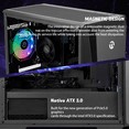 thumbnail image 5 of Ningmei Gaming Desktop PC, AMD Ryzen 5 5600GT, AMD Radeon Vega 7 Graphics, 16GB DDR4 RAM, 512GB SSD, 6 RGB Fans, 550W PSU, Win11, Wifi, 5 of 7