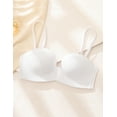 thumbnail image 4 of Wingslove Women's Strapless Multiway Push Up Bra Wireless Plus Size Convertible Bra, White 32D, 4 of 6