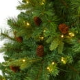thumbnail image 3 of Nearly Natural 6.5ft. West Virginia Full Bodied Mixed Pine Artificial Christmas Tree with 400 Clear LED Lights and Pine Cones, 3 of 7