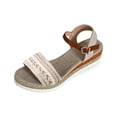 thumbnail image 2 of Maoxin Women's Sandals Fashion Casual Summer New Style Fish Mouth Wedge Heel Thick Bottom Sandals Ladies Sandals Beige 39, 2 of 6