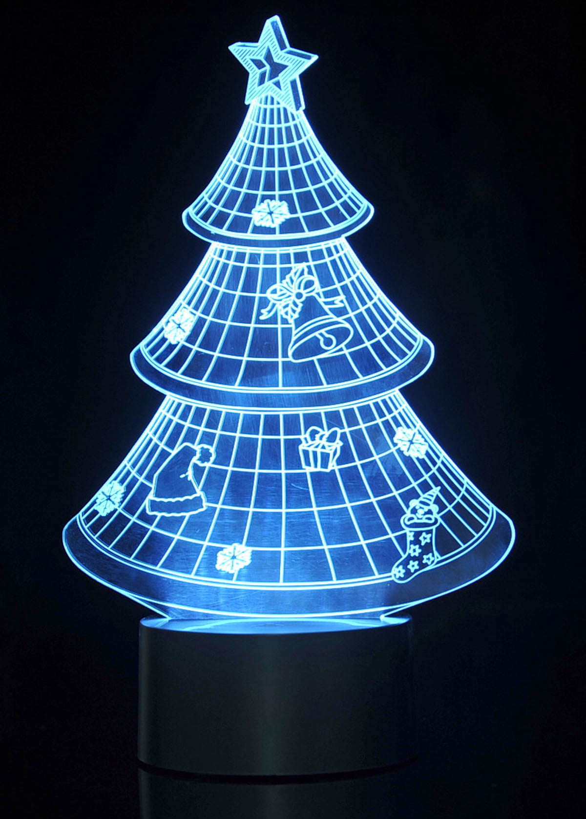 PlayWorld Board No More! 3D Christmas Tree Laser Cut Precision LED Lights