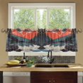 thumbnail image 4 of Yayeee Kitchen Curtains Tier Set of 2 Light Filtering 57"x36" Over Sink Window Panels, Mountains at Dawn, 4 of 7