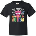 thumbnail image 3 of Inktastic Be Patient with Me I Have Autism with Owl and Puzzle Pieces White Text Youth T-Shirt, 3 of 5