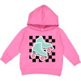 thumbnail image 2 of Inktastic Retro Skating Roller Skates Checkered Toddler Hoodie, 2 of 4