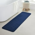 thumbnail image 1 of Oval Shaped Design Embossed Solid Color Memory Foam Soft Bathroom Rug Non-Slip PVC Backing, 1 of 6