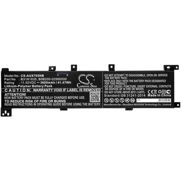 3600mAh B31N1635 B0B200-02560000 Battery for Asus X705UN-3B