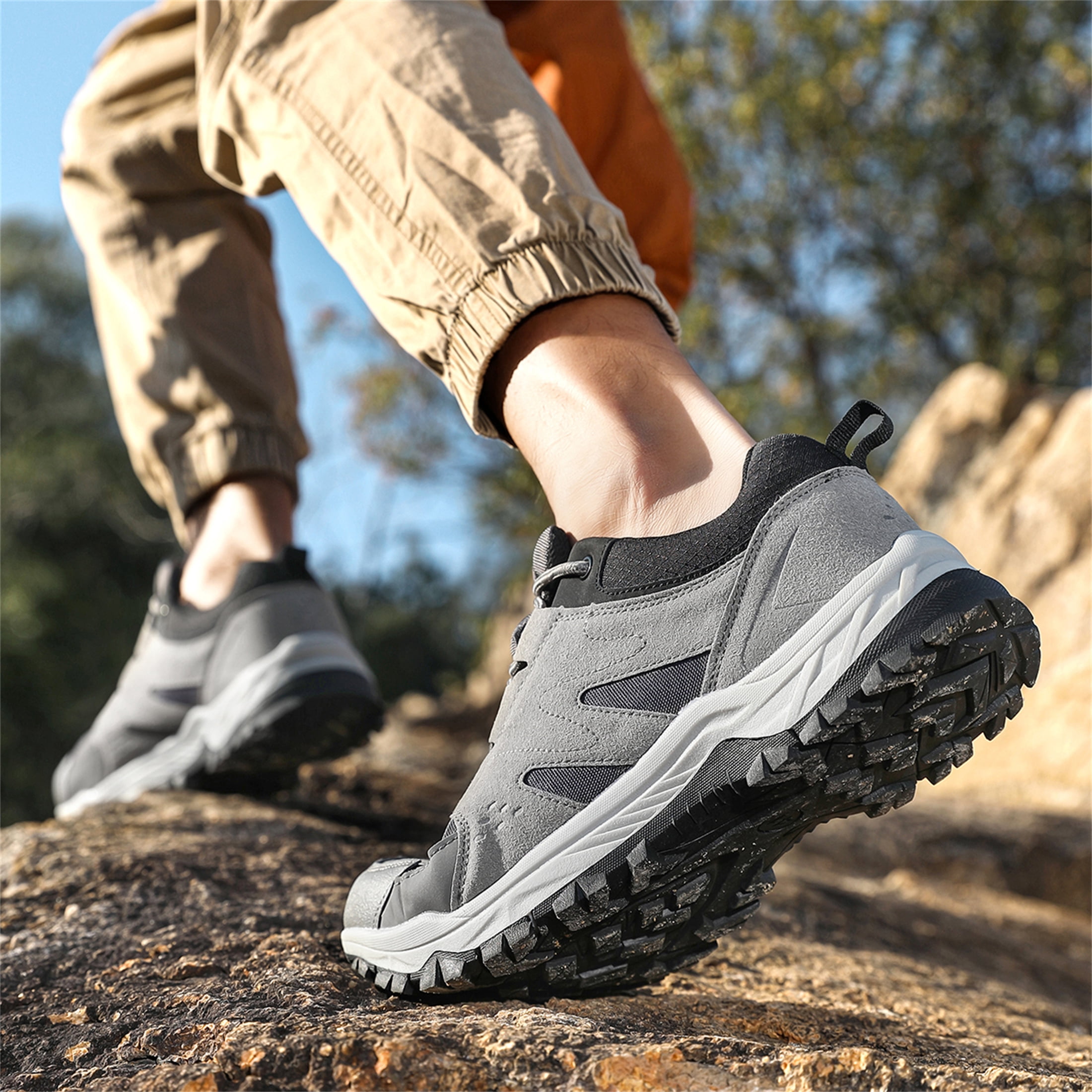YOURDIARY Womens Mens Hiking Shoes Comfortable Breathable Lightweight Outdoor Sneakers