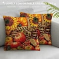 thumbnail image 3 of Qinduosi of Fall Pillow Covers Autumn Harvest Theme Pumpkin Patch Sunflower Maple Leaves Pattern Throw Pillow Covers Thanksgiving Greetings Cushion Cover Rustic Farmhouse Pillowcase " White, 3 of 5