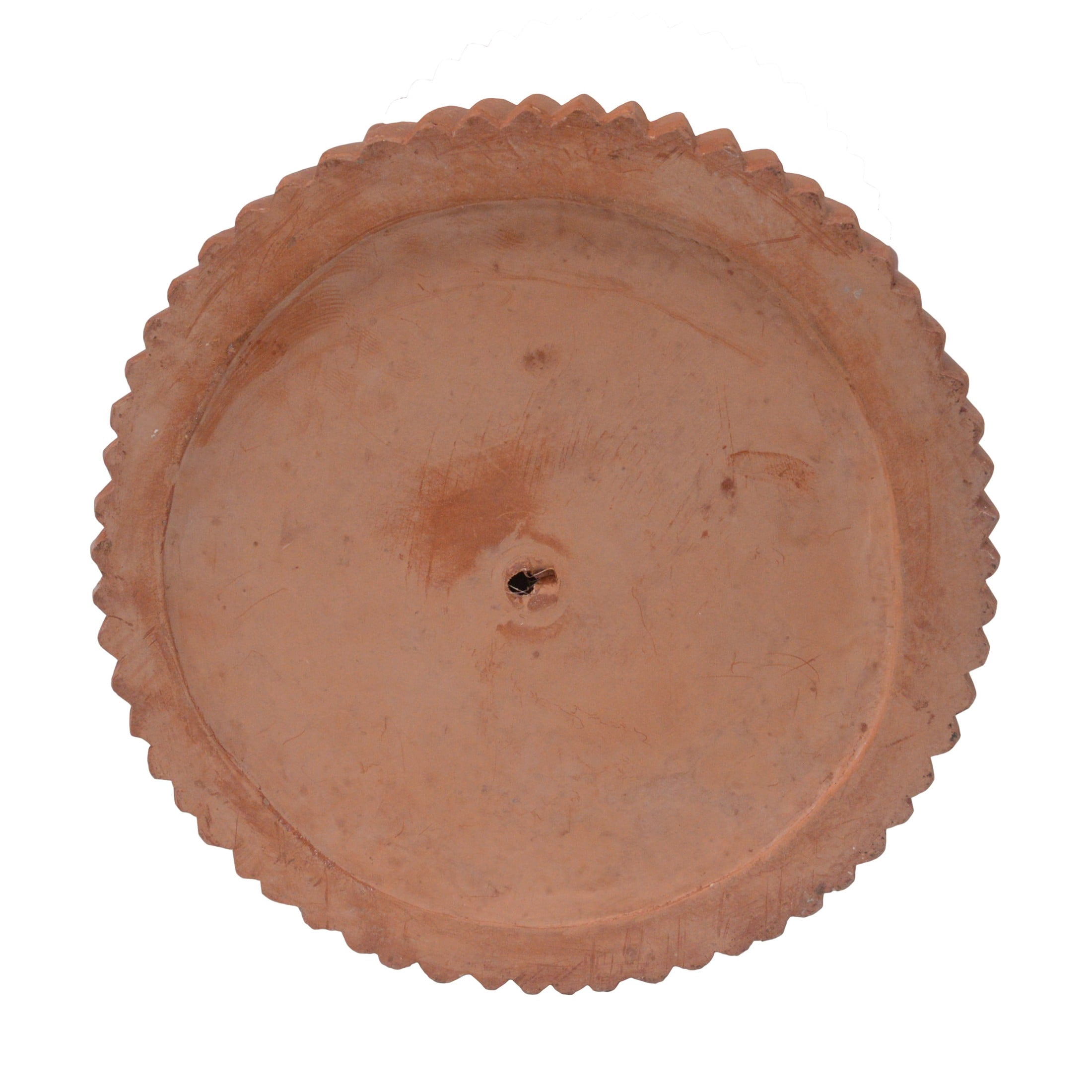 Christopher Knight Home 15.37" Modern Ribbed Hourglass MGO Side Table, Outdoor Indoor Use, Terracotta