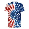 thumbnail image 5 of UVEASISHA 4th of July Shirts for Men Patriotic American Flag Printed Short Sleeve Summer T Shirt Novelty Graphic Holiday Party Tee Tops Dark Blue M, 5 of 5