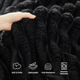 thumbnail image 4 of King Size Blanket for Bed - Super GentleSoft Cozy Blankets for Women, Cute Large Fleece Throws for Girls, Black，108x90 Inches, Wider Striped Design, 4 of 7