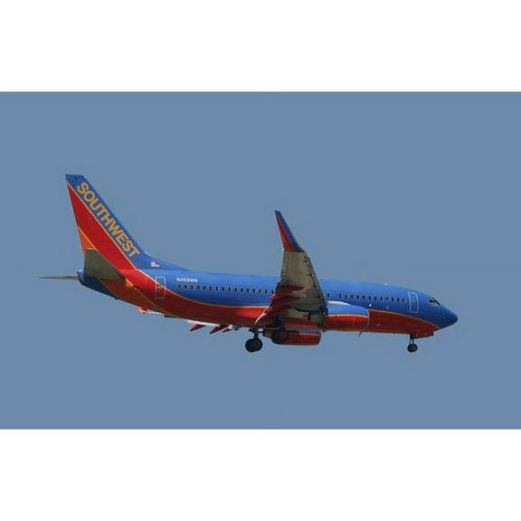 Wallhogs Chibi Southwest 737 Landing Glossy Wall Mural