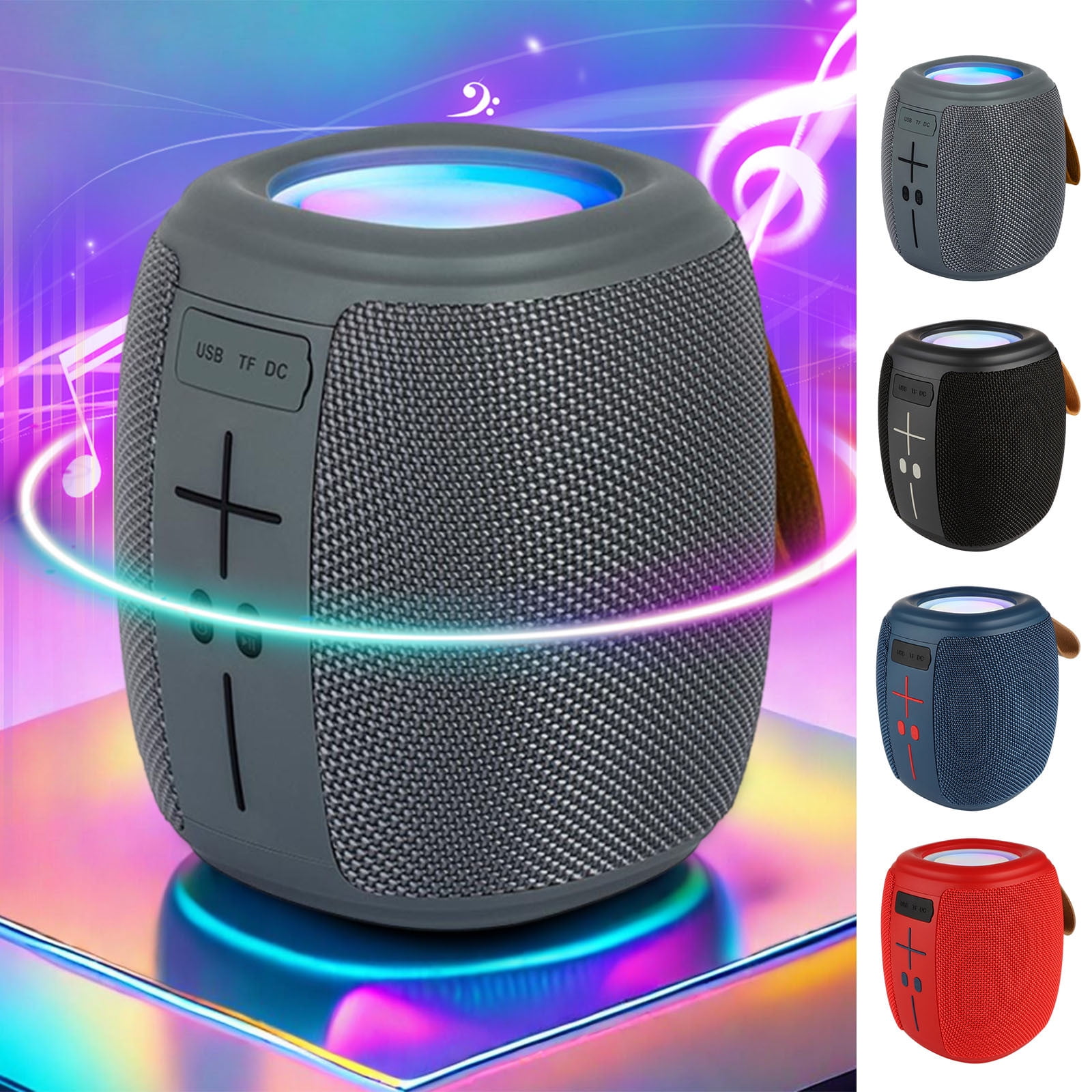 wireless speaker❤️ Wireless Speaker,Colorful Glass Speaker Portable Portable