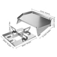 thumbnail image 2 of OUNONA Support de Gril Barbecue Portable en Acier Inoxydable pour Cuisson Extérieure avec Conception Stable et Commodité Pliable, Argent, 2 of 8