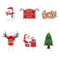thumbnail image 1 of Cateissary 6 uds., letreros navideños para el jardín, accesorios para el hogar, Adorable DIY, inserción de suelo alegre, adorno para exteriores, adorno Kits de decoración para fiestas Cateissary HA038638-00, 1 of 6