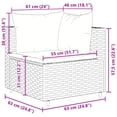 thumbnail image 4 of vidaXL 4 Piece Garden Lounge Set with Cushions Grey Poly Rattan, 4 of 5