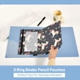 thumbnail image 5 of 2 Pack Pencil Pouch for 3 Ring Binder Smooth Zipper Folders with Pockets Clear Window Pencil Case Unicorn Moon Star, 5 of 6