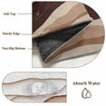 thumbnail image 6 of 3'x5' Area Rugs, Brown Beige Ombre Indoor Outdoor Area Rug for Living Room Bedroom, Modern Moire Abstract Washable Bathroom Rugs Kitchen Floor Carpet Mats Home Decor Aesthetic, 6 of 8