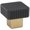 Champagne / Matte Black, variant on Alno A2955-MB Quadrato 1-1/4" Grooved Square Cabinet Knob / Drawer Knob - Black