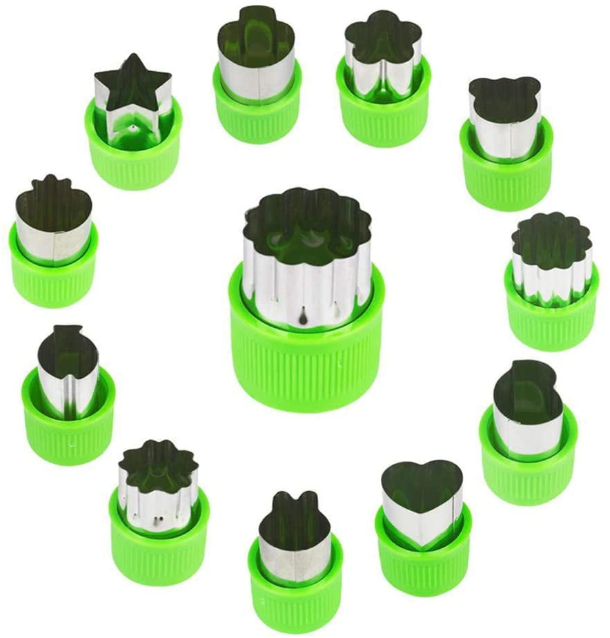 5pcs Stainless Steel Biscuit Mold Vegetable Shape Cutter Set Round