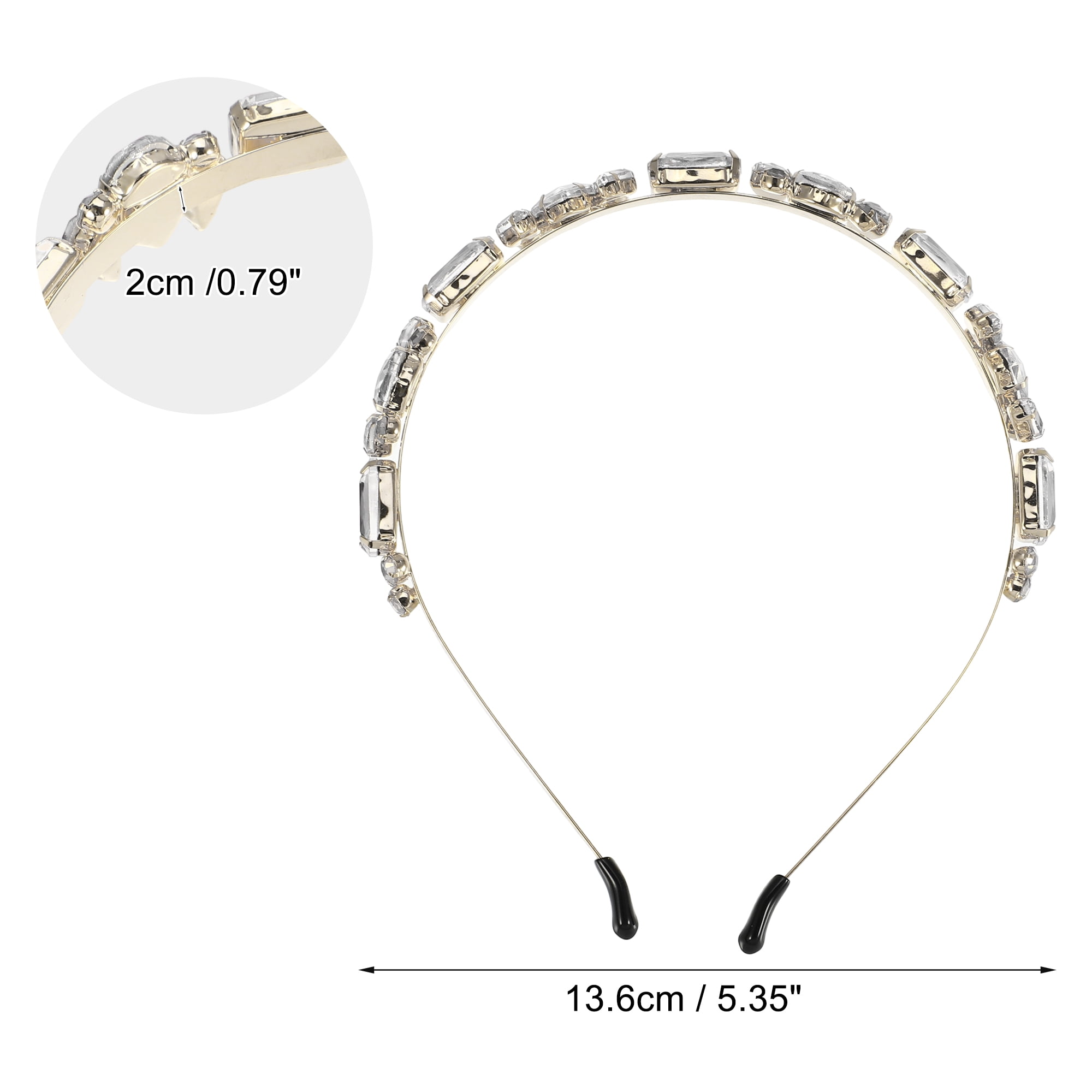 Unique Bargains Fashion Vintage Thin Rhinestone White