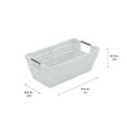 thumbnail image 7 of Simplify Small Shelf Rattan Tote Storage Basket in White, 7 of 7