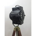 thumbnail image 3 of COLLECTIBLE BLACK SPOT LIGHT LAMP LIGHTING FLOOR NTIQUE BRASS BROWN WOOD TRIPOD STAND, 3 of 4