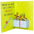 thumbnail image 2 of Designer Greetings Hey Son: Silver Polka Dot Gift on Bright Green Funny / Humorous 3D Pop Up Christmas Card for Son, 2 of 2