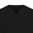 thumbnail image 6 of Aestivo Men's V- Layered Shirt, Long Sleeve Casual Pullover, Textured Top Tee for Casual Work, Black XL, 6 of 6