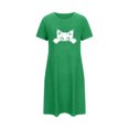 thumbnail image 4 of Abomasnow Nightgowns for Women Short Sleeve Crewneck Sleepshirt Cute Cat Nightshirt Soft Pajamas Dress Casual Sleepwear S-XXL, 4 of 5