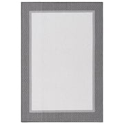 SAFAVIEH Martha Stewart Fion Bordered Machine Washable Indoor/Outdoor Area Rug, Ivory/Charcoal, 8' x 10'