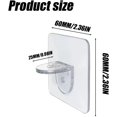 thumbnail image 2 of Soportes adhesivos para repisas Wvapzwr, 20 piezas, PVC transparente, 2 of 5