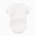 thumbnail image 4 of KPOPLK Baby Boy Striped One-piece Waffle Short Sleeve Button Bodysuit Summer Baby Collared Onsie Polo Shirt Clothes(0-3 Months,White), 4 of 4