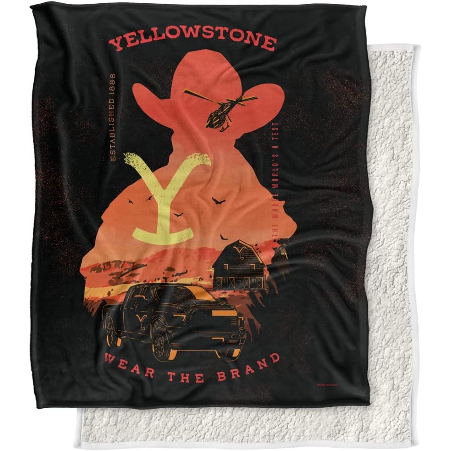 Yellowstone Blanket, 50"x60" Yellowstone Wear The Brand Silky Touch