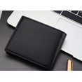 thumbnail image 2 of Cartera para hombre - Monedero clásico negro, Tarjetero en formato vertical - Almacenamiento para monedas, tarjetas de crédito, billetes, CB, 2 of 5