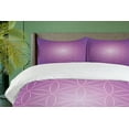 thumbnail image 4 of Ambesonne Psychedelic Duvet Cover Sets, Flower Life Vibrant, 2-Queen, Fuchsia Purple, 4 of 7