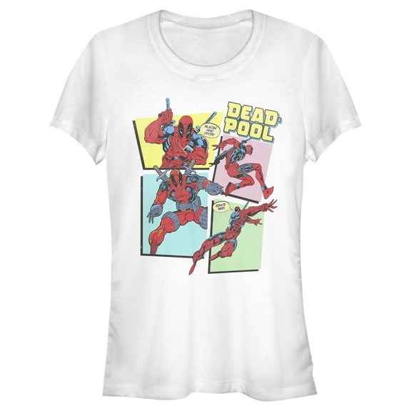 Junior's Marvel: Deadpool Retro Shapes Graphic T-Shirt