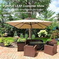 thumbnail image 3 of PURPLE LEAF 11 FT Cantilever Patio Umbrella Outdoor Umbrella with 280lbs Base Large Rectangular Windproof Offset Umbrella for Pool Deck Garden, Ash Mocha, 3 of 17