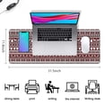 thumbnail image 5 of Long Mouse Pads for Desk,Red and White Christmas Folk Pattern Desk Mats on Top Of Desks, Desk Mouse Pad Extra Large with 3mm Non-Slip Base and Stitched Edge for Gaming,Office,Work,Home 31.5x11.8in, 5 of 5