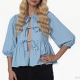 thumbnail image 2 of Vetsdori Womens Plain T-shirts 3/4 Sleeve Pullover Tunic Dressy,Holiday Graphic Summer Tops for Womens Fashion, 2 of 6