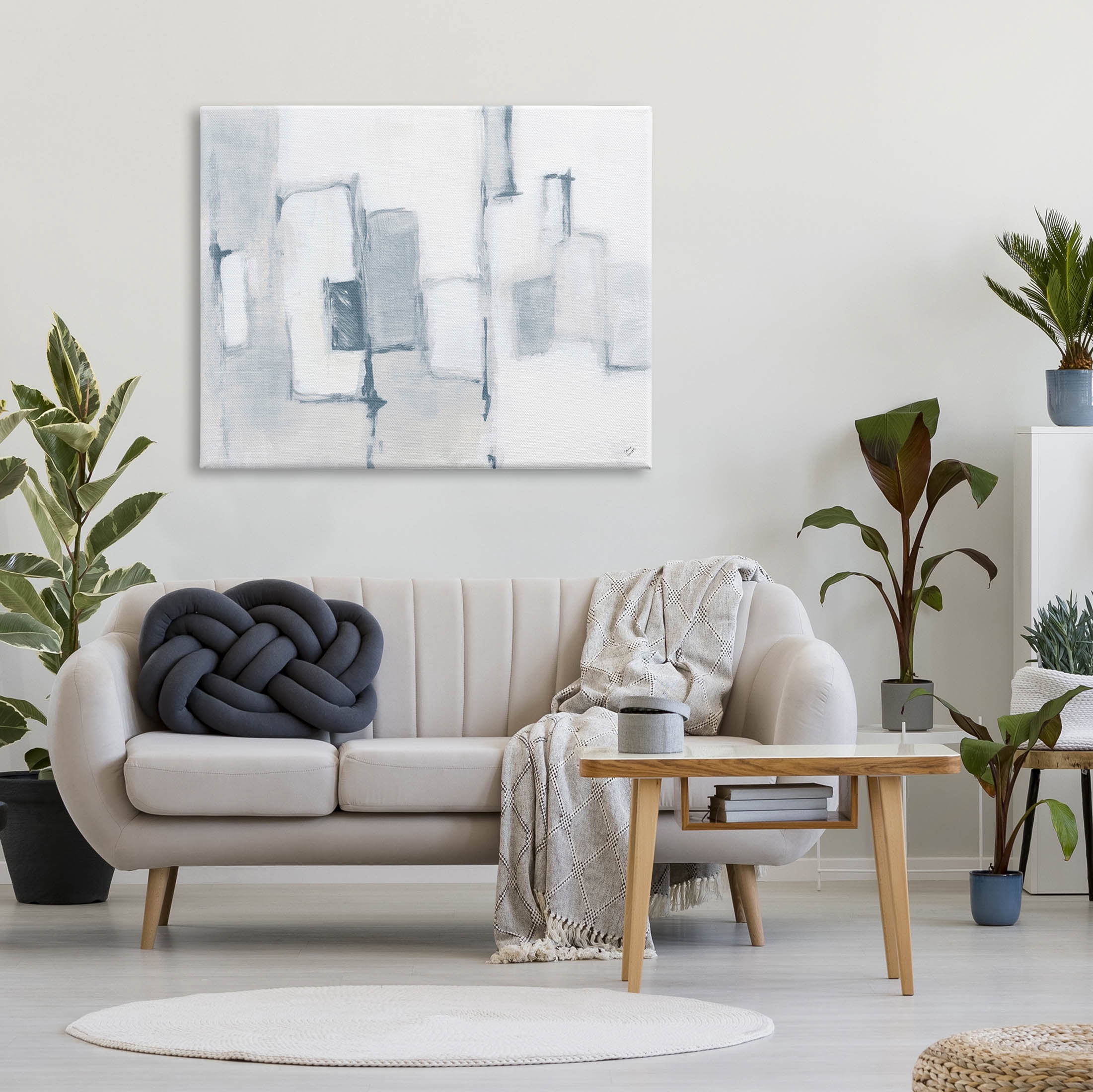 Stupell Industries Contemporary Square Shapes Painting Gallery Wrapped Canvas Print Wall Art, Design by Lanie Loreth