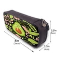 thumbnail image 3 of Vsdgher Avocado Keep Calm Print Pen Case Leather Pencil Pouch Markers Holder Big Capacity Bag with Zippered Pocket for Stationery Tool, 3 of 6