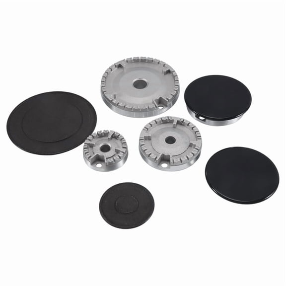 8 PCS Cooker Hat Set Oven Gas Hob Burner Crown Flame Cap Replacement Kit Fits Most Gas Stove Burners Head