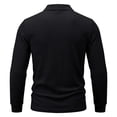 thumbnail image 6 of Men's Lapel Sweater Shirts Long Sleeved Casual Breathable Knitted Sweater for Fall Winter, 6 of 6