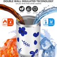 thumbnail image 3 of Floral 30oz Handheld Travel Tumbler with Handle – Double Wall Stainless Steel Insulated Cup, Flip Straw Lid, Leak-Proof & BPA-Free, Durable Hot & Cold Drink Mug,Thanksgiving, Xmas, Spring ,Flower, 3 of 6