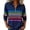 Blue, variant on Spring Striped Print Sweatshirts for Women Half Zip Pullover Soft Casual Long Sleeve for Comfort Crew Neck Blue L