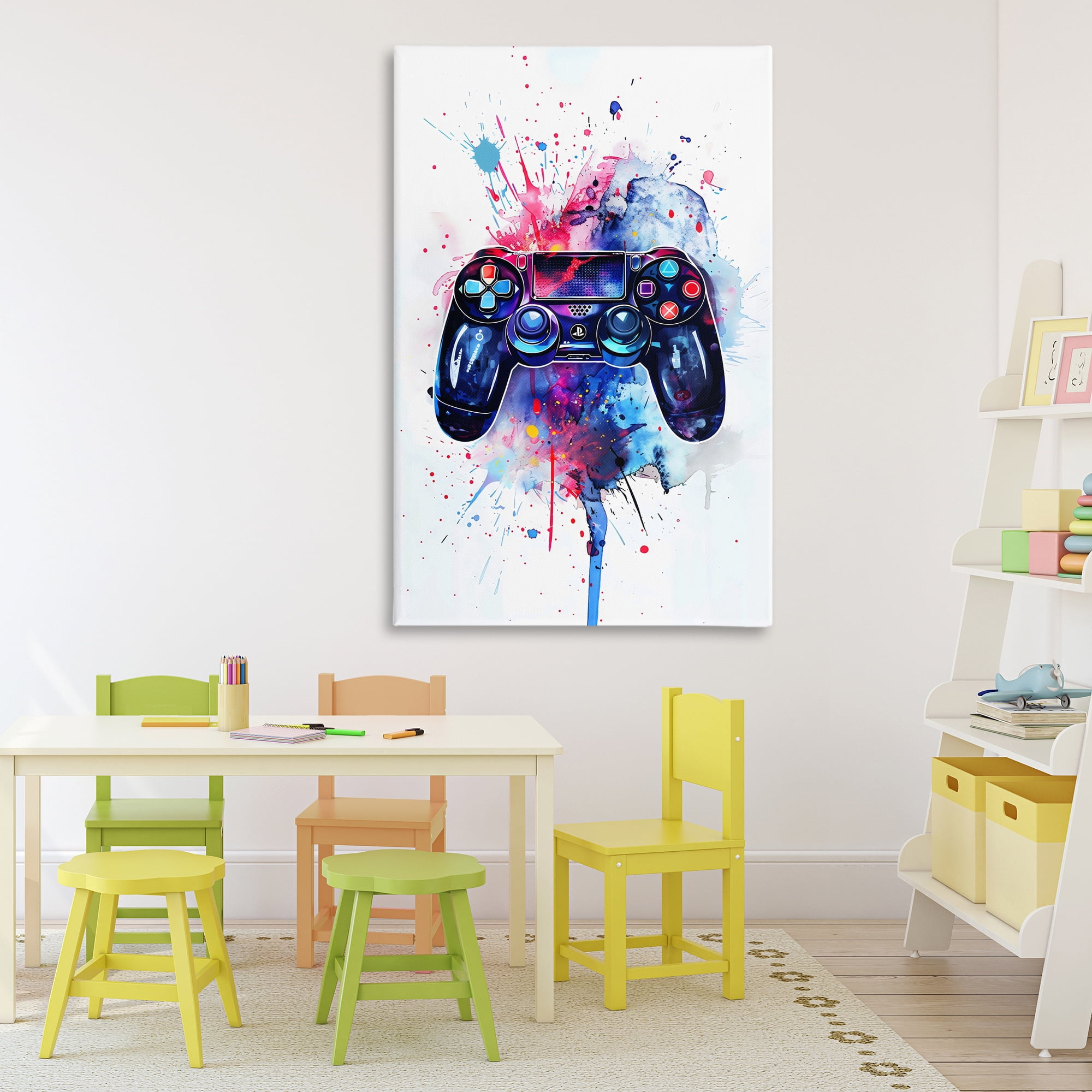 Stupell Industries Burst of Color Controller Canvas Wall Art, design by Creative Studio