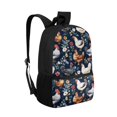 thumbnail image 2 of Uourmeti Polyester School Backpack Daypack with Floral Chicken Print - Large Capacity Bag for Student Daily Use and Short Travel, 2 of 6