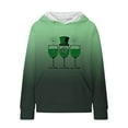 thumbnail image 2 of ibuvkizy St. Patrick's Day Graphic Hoodies for Teen Girls,St. Patrick's Day Children Gradient Hooded Top Girls Long Sleeved Sweatshirt Round Neck Pullover Top,12 Years, 2 of 5